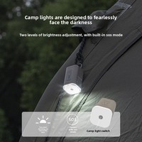 Pompe à air gonflable compacte et portable pour extérieur, éclairage intégré, mini gonfleur sans fil ABS, exclusivité transfrontalière