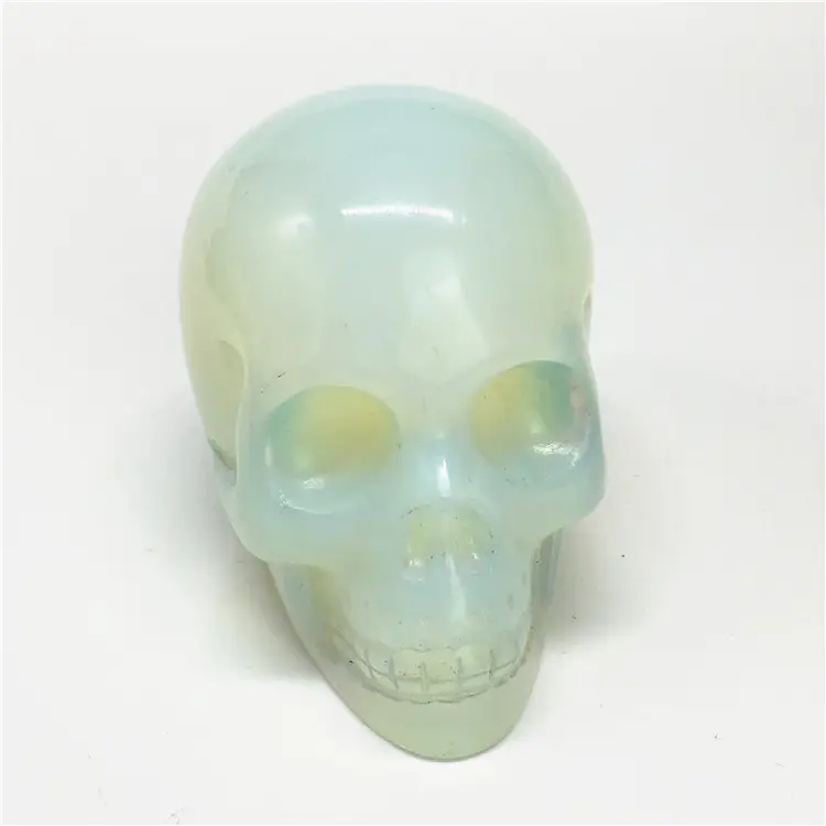 Hot Sale Quartz Crystal Mini Carved Skulls Small Opal Stone Carve of Skulls For Gift