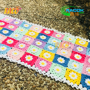 <strong>Grandmother</strong> checked flower blanket <strong>little</strong> Daisy crochet blanket - Product Image 2