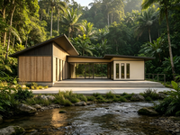116 ㎡   Villa Modular Minimalista Moderna, Ventanas Panorámicas, Decoración Interior Personalizada