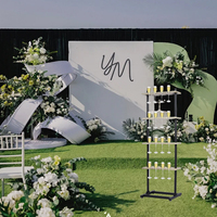 Mode à la mode au détail acrylique mariage Champagne mur plexiglas Champagne verre présentoir Champagne tasse affichage mur en acier