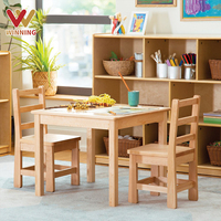 Meubles de garderie préscolaire Montessori en bois personnalisables, ensemble table et chaises pour salle de classe de maternelle, apprentissage précoce