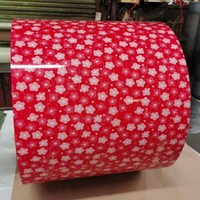 Bobine d'acier PPGI imprimée à motif bois et fleurs pour panneaux intérieurs décoratifs
