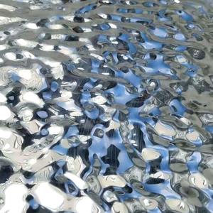 Tôles miroir en acier inoxydable 201 304 316 4x8 0,6 mm, motif vague d'eau estampé, panneaux muraux décoratifs découpés au laser - Product Image 3