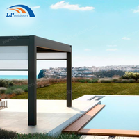 kundenspezifische aluminium wasserdichte pergola kundenspezifisches lamellendach schneebedeckte pergola garten bioklimatische aluminiumpergola