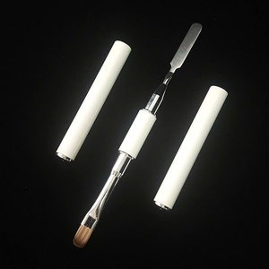 Professional Nail <b>Brush</b> Factory Customized High Quality Double-headed Nail <b>Brush</b> Nail Gel <b>Brush</b> Metal Glue Adjustment Stick - Product Image 1