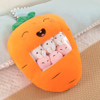 Jouets en peluche Kawaii Animaux Mignons en forme de pudding, mini-boules rondes, poussin, ours, chaton, lapin, sac de peluches, jouets en peluche pour collations, oreiller en peluche