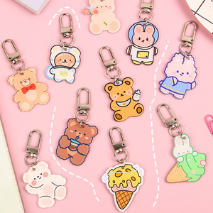 Holographic dễ thương Keychain Acrylic Móc Chìa Khóa tùy chỉnh vòng chìa khóa Acrylic quyến rũ tùy chỉnh Acrylic Keychain rõ ràng - Product Image 6