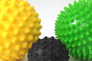 Pelota de masaje puntiaguda ABS de silicona de PVC de alta densidad, terapia de gimnasio de manos, liberación miofascial, ejercicio sensorial, pierna, cuello, entrenamiento físico - Product Image 4