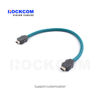 Kabel Ethernet Gigabit opsional Flex tinggi IX-10P ke IX-10P untuk kamera industri Cat.5e