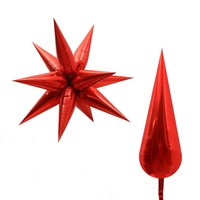 Globos grandes de gota de lluvia al por mayor Globos de estrellas explosivas Globos de papel de aluminio Starburst de 22 pulgadas para decoración de fiesta