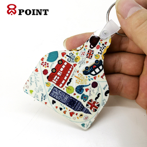 Llavero con etiqueta de vaca de 8 puntos, logotipo personalizado, sublimación, de diseño - Product Image 5