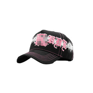 Casquettes Rude Awakening de haute qualité, personnalisées, avec logo brodé 3D <span class=keywords><strong>Lalala</strong></span>, visière incurvée, 5 panneaux, casquettes Rude - Product Image 3