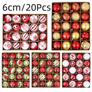 Boules de Noël électro-plaquées de 6 cm, lot de 20, conformes aux normes européennes, boules de Noël peintes, boules décoratives en plastique festives - Product Image 3
