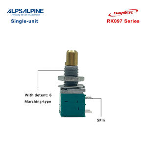 ALPS potensiometer putar poros logam 5 pin 10k - Product Image 3