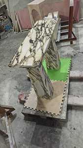 Mármol Natural Calacatta <span class=keywords><strong>Viola</strong></span> de Alta Calidad, Moderno, Pulido, Diseño Personalizado, Duradero, Consola Lateral para Sala de Estar - Product Image 2