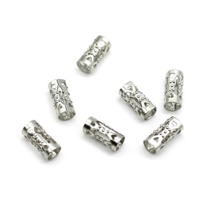 เครื่องประดับผมสแตนเลส Anno Jewelry รูปทรงแตรฉลุลายทรงกระบอก พู่ห้อยตกแต่งหมวก อุปกรณ์ทำเครื่องประดับ DIY สีทอง สีเงิน - Product Image 5