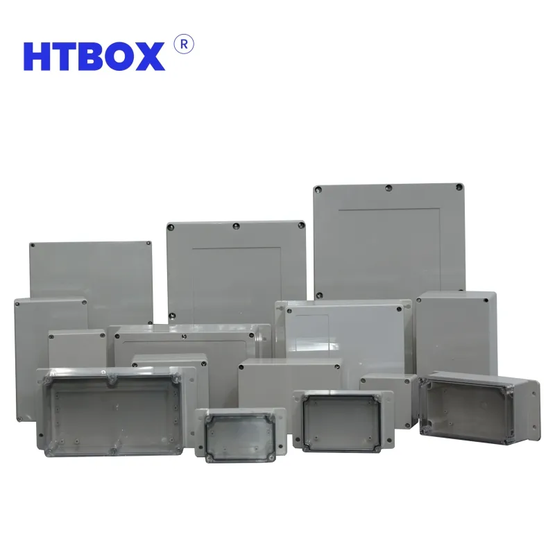 HTBOX precio de fábrica DIY diseño personalizado ABS exterior plástico dispositivo electrónico recinto IP67 caja de conexiones impermeable