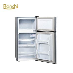 Mini-réfrigérateur 2 portes, congélateur supérieur, 50L, couleur argent, pour la maison - Product Image 5