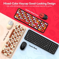 Ensemble clavier et souris sans fil BT 2,4 GHz avec logo personnalisé, fonction étanche, pour bureau, filles, ordinateur portable, ordinateur de bureau, PC