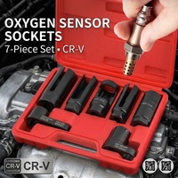 Kit de clés de démontage universelles pour capteur d'oxygène O2, 3 pièces, 7/8" (22mm), à fente déportée, avec embouts 3/8" et 1/2", Fourniture directe usine