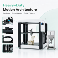 Imprimante 3D industrielle automatique fermée à granulés de grande taille 1200x1200x1200mm avec plateforme de construction chauffée, chaîne d'approvisionnement directe usine