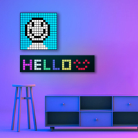 64x64 LED dapat diprogram Pixel seni tampilan Digital Poster kontrol aplikasi Bar melar animasi kreatif menyenangkan jam teks Shopping Mall