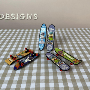 Autocollants colorés personnalisés en plastique, jouets Fidget Tech Deck, <span class=keywords><strong>jeux</strong></span> sportifs, 6 mini skateboards pour enfants - Product Image 2