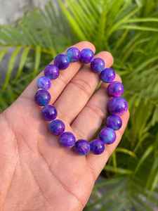 Certified Sugilite Bead <b>Bracelet</b>: Sugilite Purple Gemstone (9-12mm, 157ct) Purple Round <b>Stone</b> Beads For <b>Bracelet</b> Making 9-12mm - Product Image 3