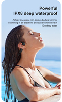 Écouteurs sans fil Bluetooth à conduction osseuse BH718, conception OEM, stéréo, casque MP3, réduction de bruit pour la natation