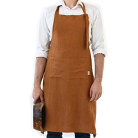Tablier Unisexe en Lin Français à Impression Numérique Personnalisée, Design Personnalisé, Tablier Unisexe Joyeux Noël, Tabliers de Noël pour Fête