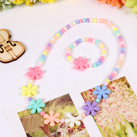Ensemble de bijoux pour enfants de haute qualité, fabriqué en usine BSCI, avec des perles colorées, bracelet et collier, bijoux fantaisie mignons et colorés