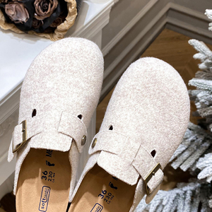 2024 New Spring Summer Autumn Platform Unisex Beach Anti-Slip Breathable Soft <strong>Felt</strong> Upper Casual Women Birken <strong>Clogs</strong> Slippers - Product Image 6
