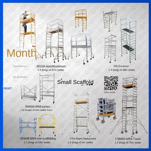 Giàn giáo hợp kim nhôm hiện đại di động nâng gấp trang trí thang nền tảng dày ngựa phân chân máy di động - Product Image 4