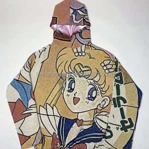 Sudadera con Capucha de Tapiz Tejido Personalizado del Fabricante Poleron, Sudadera con Capucha de Primavera de Poliéster/Algodón con Diseño de Tapiz Rodman - Product Image 4