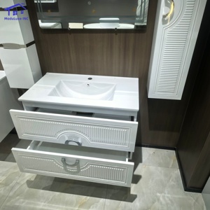 White bathroom vanity smart mirror double-<b>sided</b> vertical cabinet hanging cabinet - Product Image 3