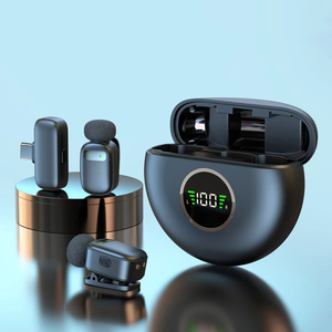 K20 không dây Lavalier <span class=keywords><strong>Microphone</strong></span> với sạc trường hợp và Type-C giao diện cho điện thoại thông minh - Product Image 2