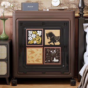 ग्रीनसाइड बड़ी क्षमता बहु-कार्यात्मक पहिया फ्लिप खिलौना रजाई भंडारण बॉक्स प्राचीन आधुनिक पीपी प्लास्टिक संगठन समाधान - Product Image 2