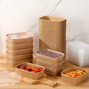 Récipient à emporter rectangulaire personnalisable de 24oz pour animaux de compagnie bol de service jetable pour <span class=keywords><strong>nouilles</strong></span> à salade pour restaurants - Product Image 4