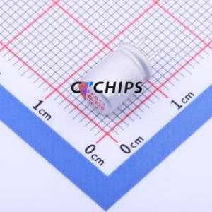 ตัวเก็บประจุแบบแข็ง 160AR5K271M0609 แบบ Through hole Component (THT), ขนาด D6.3xL9 มม. 270uF 20% 16V 5.1A100kHz - Product Image 1