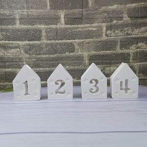 S0111-3 Ins Star 3D Silicone Cupcake Mold <b>House</b> Candlestick Home Letter Ornaments Baking <b>Tools</b> Gypsum Resin Art Bag Packed - Product Image 5