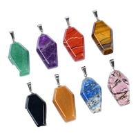 Colgante de Cristal con Forma de Ataúd al por Mayor, Estilo Gótico de Halloween, Arte Literario, Accesorio Retro para Disfraces de Festival