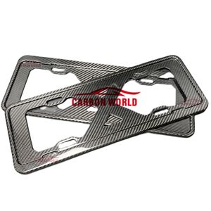 Prend en charge la personnalisation de n'importe quel effet, adapté à tous les modèles de voiture, cadre de plaque d'immatriculation personnalisé en fibre de carbone véritable - Product Image 2