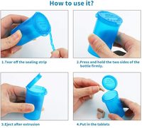Bouteille en plastique fine et très vendue, 100 ml, ambrée, en PET, pour sirop contre la toux, avec étiquettes pour sirop contre la toux Wockhardt