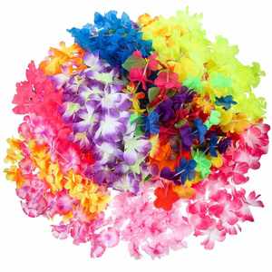 Creative 4-Piece Hawaiian Wreath and <b>Bracelet</b> Set Wedding <b>Ball</b> Performance Props Simulation Flower Makeup Products Wholesale - Product Image 3
