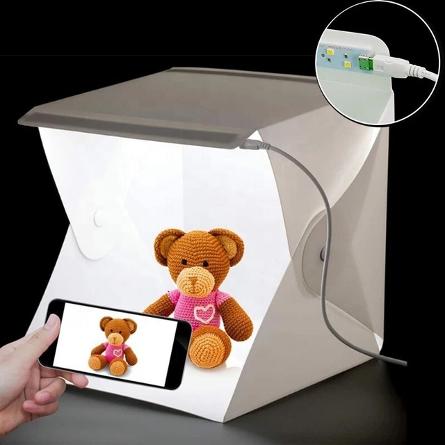 Lightbox Mini Photo Studio Box 20/30/40cm Photography Box Light Studio Shooting Tent Box Kit Multiple Color Backdrops