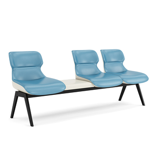 Canapé d'attente moderne en cuir 3 places pour hôpital, fauteuils personnalisables, sièges publics pour la salle d'attente et la zone de réception - Product Image 6