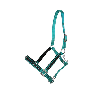 Nylon Horse Halter Tack Nylon Acolchado Ajustable Halter Rhinestones Cuerda, Acolchado Inglés Saddle Halters DE LA India - Product Image 1
