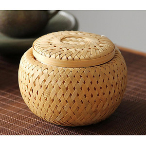 Boîte à thé ronde en bambou, panier de rangement fabriqué au Vietnam, haute qualité et meilleur prix pour l'exportation - Product Image 4