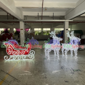 Decoración Navideña Para Exterior Luz <span class=keywords><strong>Led</strong></span> Con Motivo 3D Trineo <span class=keywords><strong>De</strong></span> Santa Claus Con Renos - Product Image 6